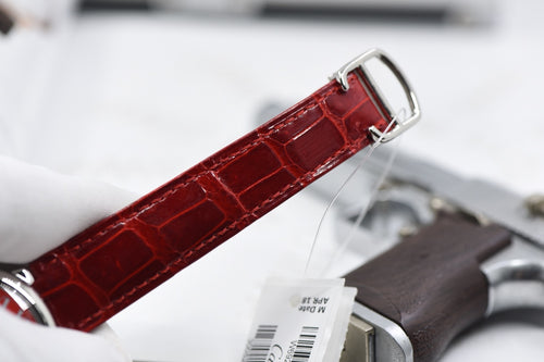 Cartier Ballon Bleu Red Dial Stainless Steel Watch