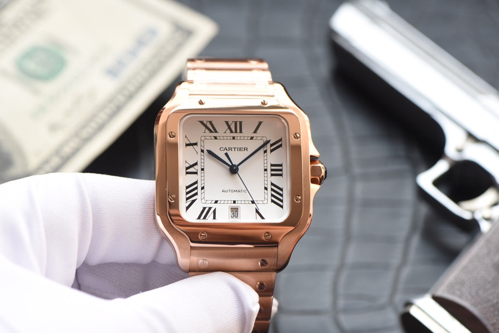 Cartier Santos Rose Gold Automatic Watch