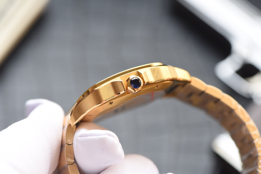 Cartier Santos Gold-Tone Automatic Watch