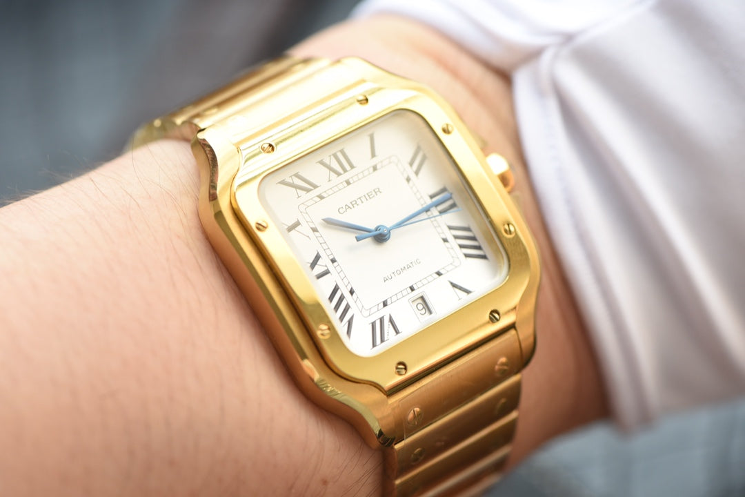 Cartier Santos Gold-Tone Automatic Watch