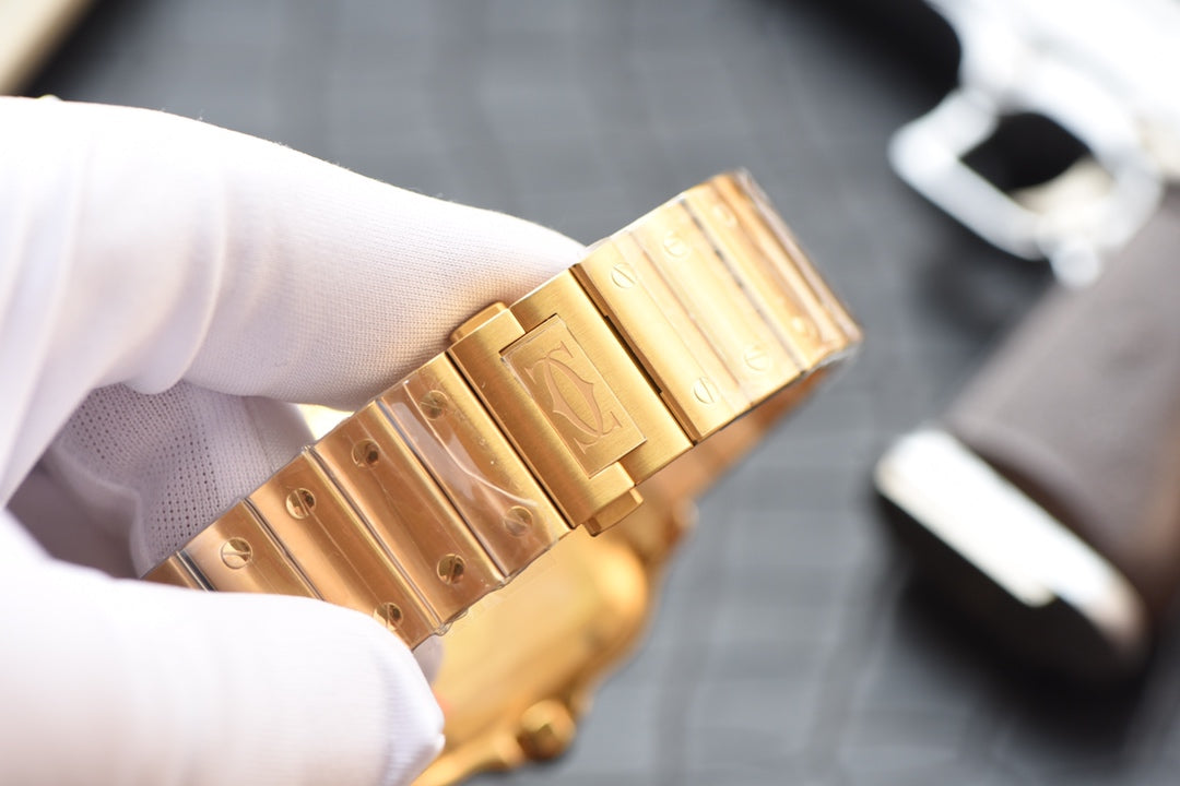 Cartier Santos Gold-Tone Automatic Watch