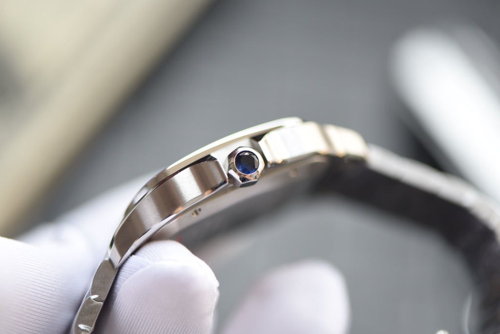 Cartier Santos de Cartier Blue Dial Two-Tone Automatic Watch