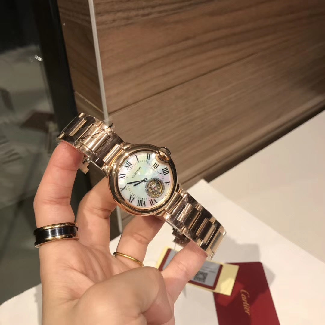 Cartier Ballon Bleu Rose Gold Flying Tourbillon Ladies Watch