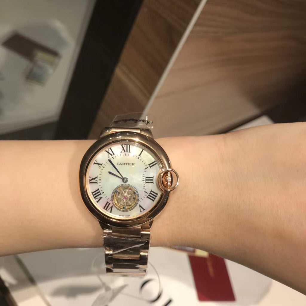 Cartier Ballon Bleu Rose Gold Flying Tourbillon Ladies Watch