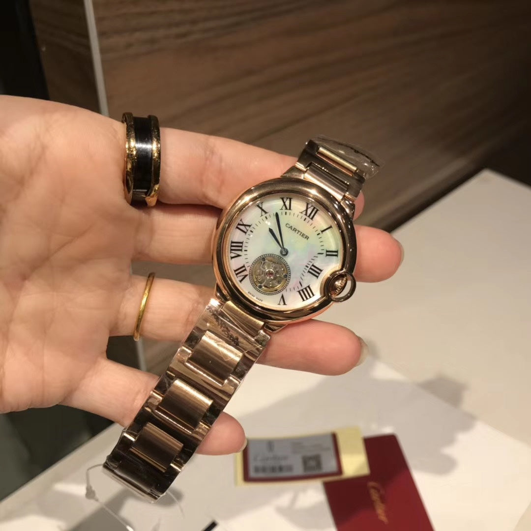 Cartier Ballon Bleu Rose Gold Flying Tourbillon Ladies Watch