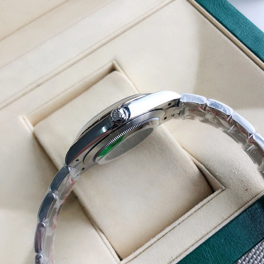 Rolex Oyster Perpetual 41 Silver Dial Stainless Steel Watch (Custom)