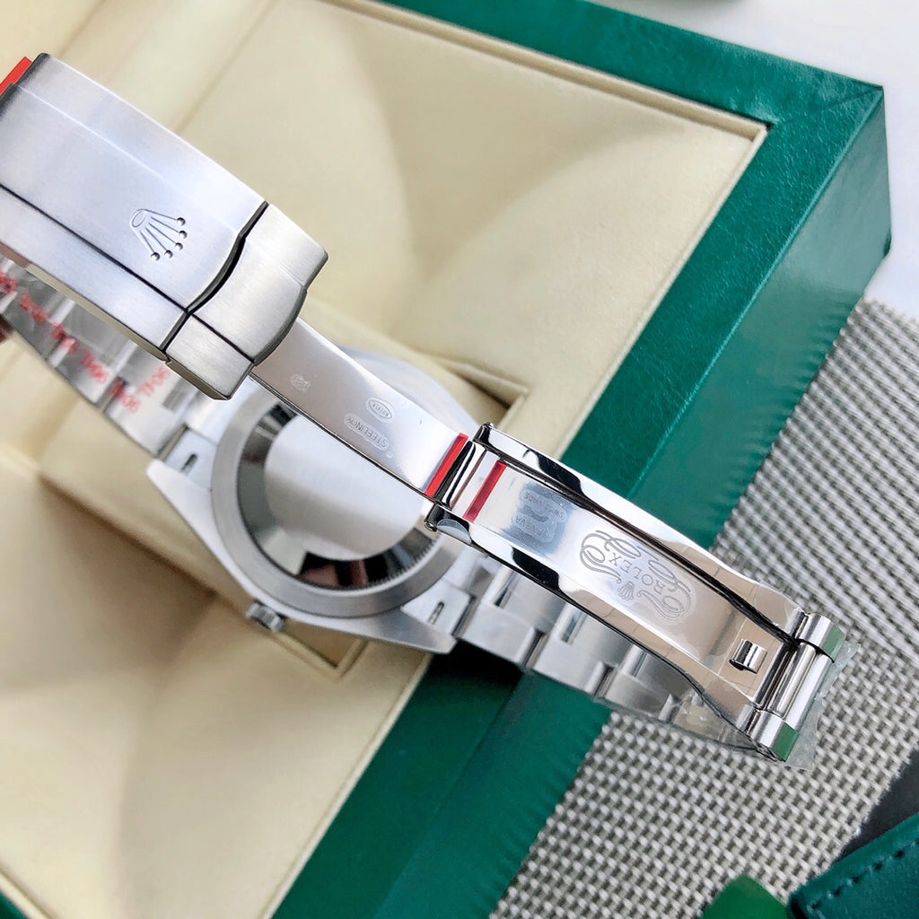 Rolex Oyster Perpetual Tiffany Blue Dial Stainless Steel Watch (Custom)