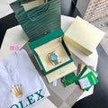 Rolex Oyster Perpetual Tiffany Blue Dial Stainless Steel Watch (Custom)
