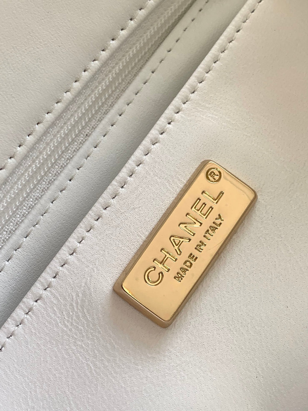 Chanel White Sequin Floral Chain Bag (Custom)