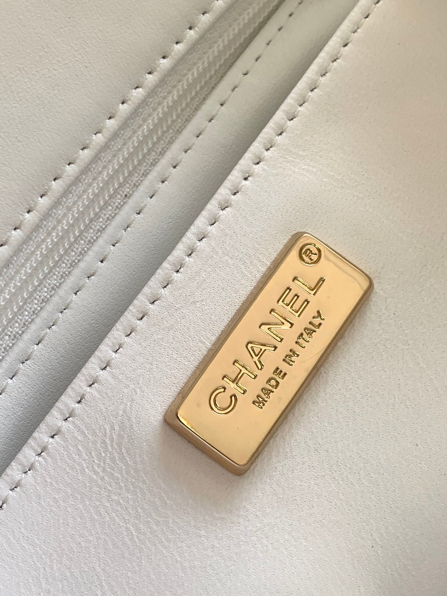 Chanel White Sequin Floral Chain Bag (Custom)
