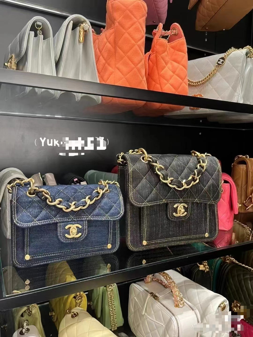 Chanel 23S Denim Classic Flap Blue Antique Gold Hardware
