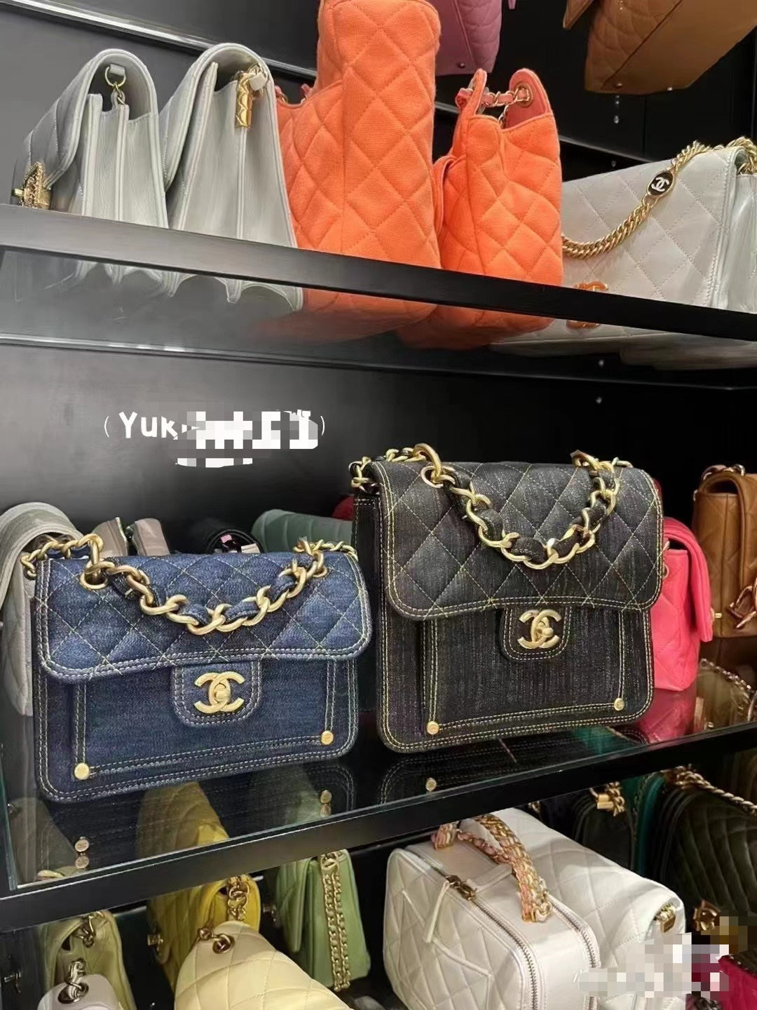 Chanel 23S Denim Classic Flap Blue Antique Gold Hardware