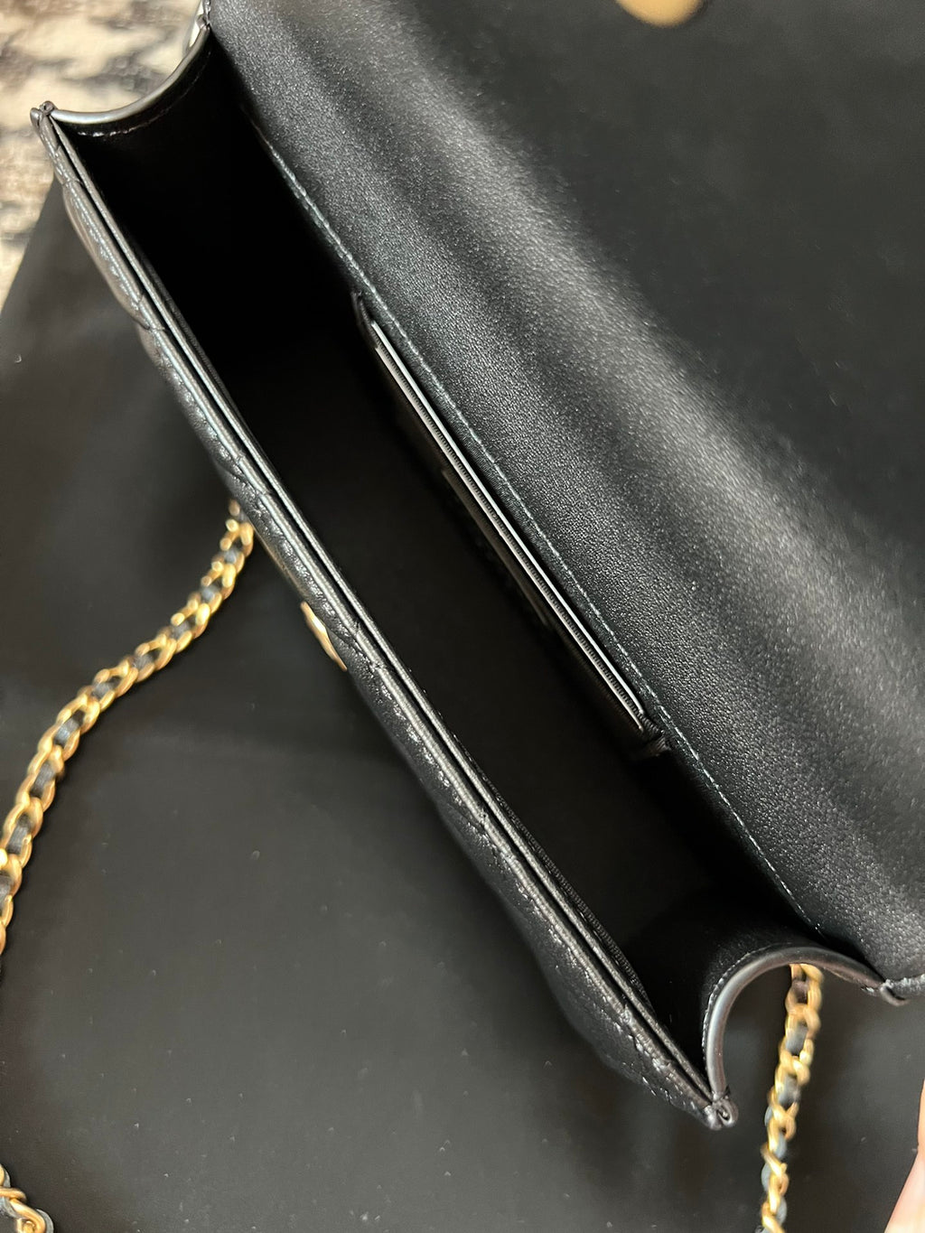 Chanel Black Quilted Lambskin Dual Lion Head Gold Chain Flap Bag (Custom)