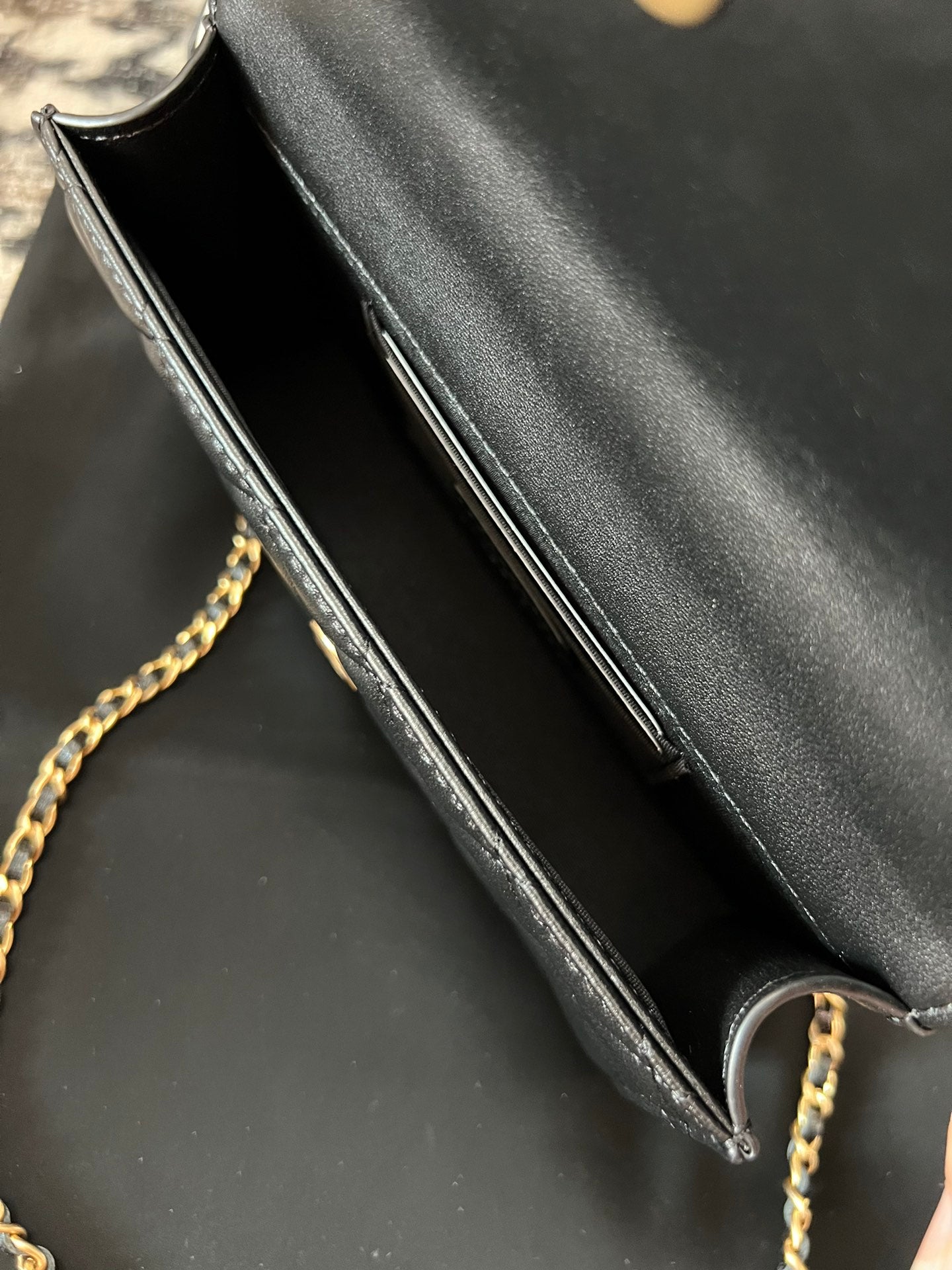 Chanel Black Quilted Lambskin Dual Lion Head Gold Chain Flap Bag (Custom)