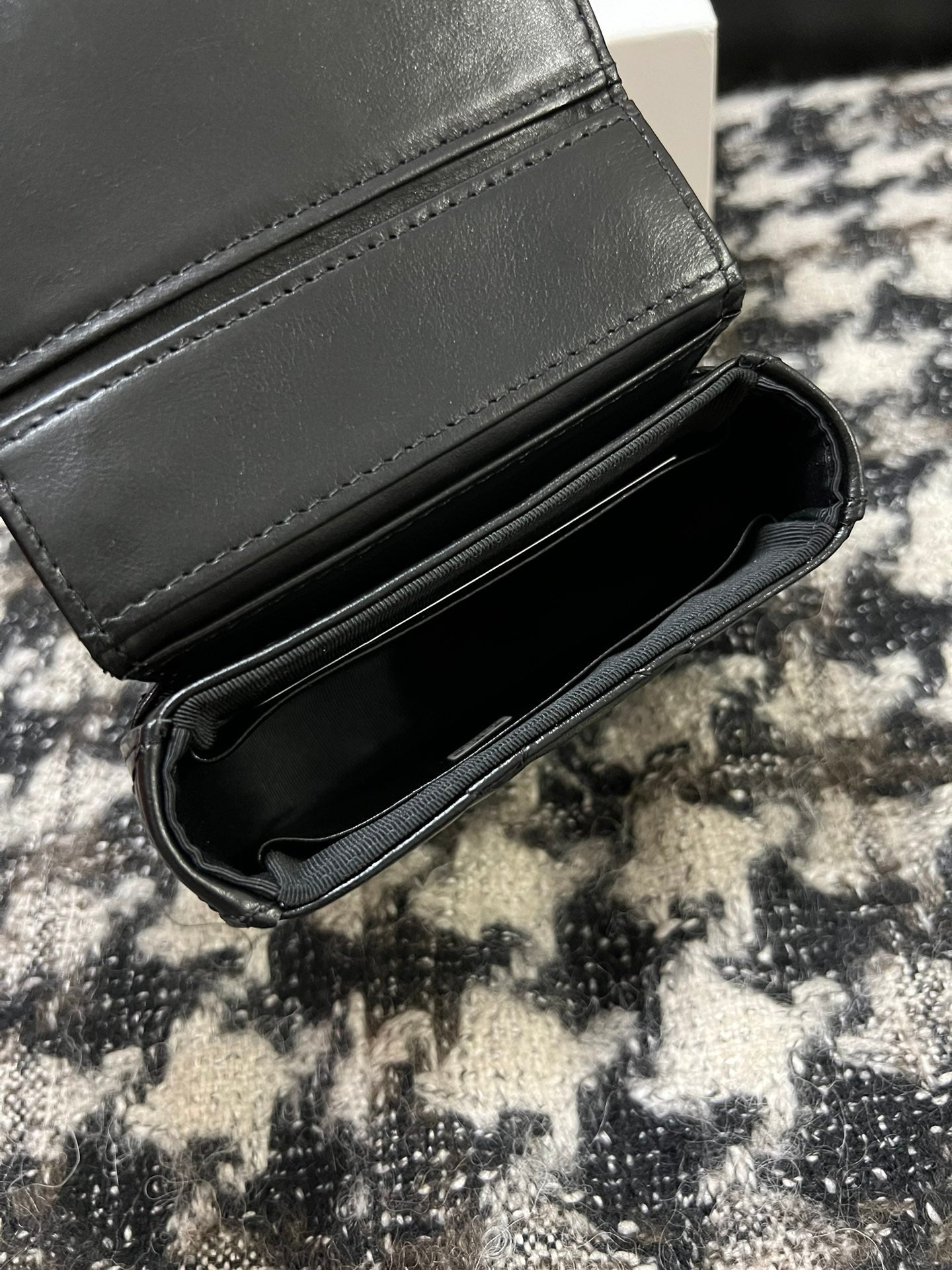 Chanel Black Quilted Calfskin Round Mini Top Handle Chain Bag (Custom)