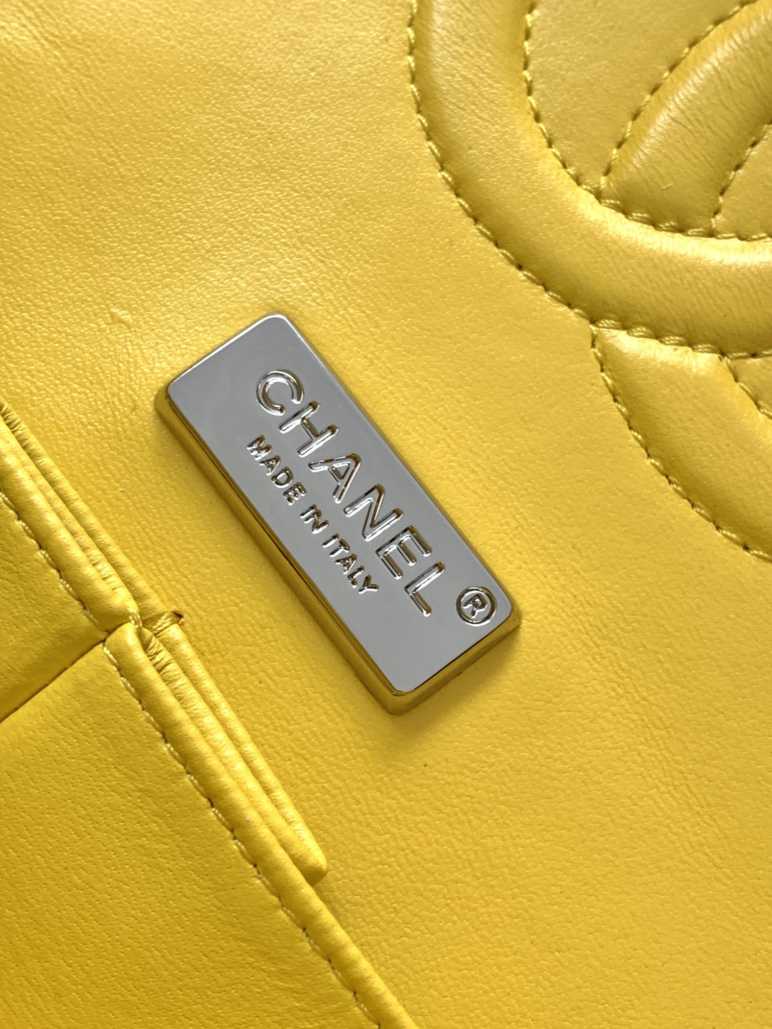 Chanel Classic Flap Yellow Tweed Pearl & Crystal Embellished Small Silver Hardware