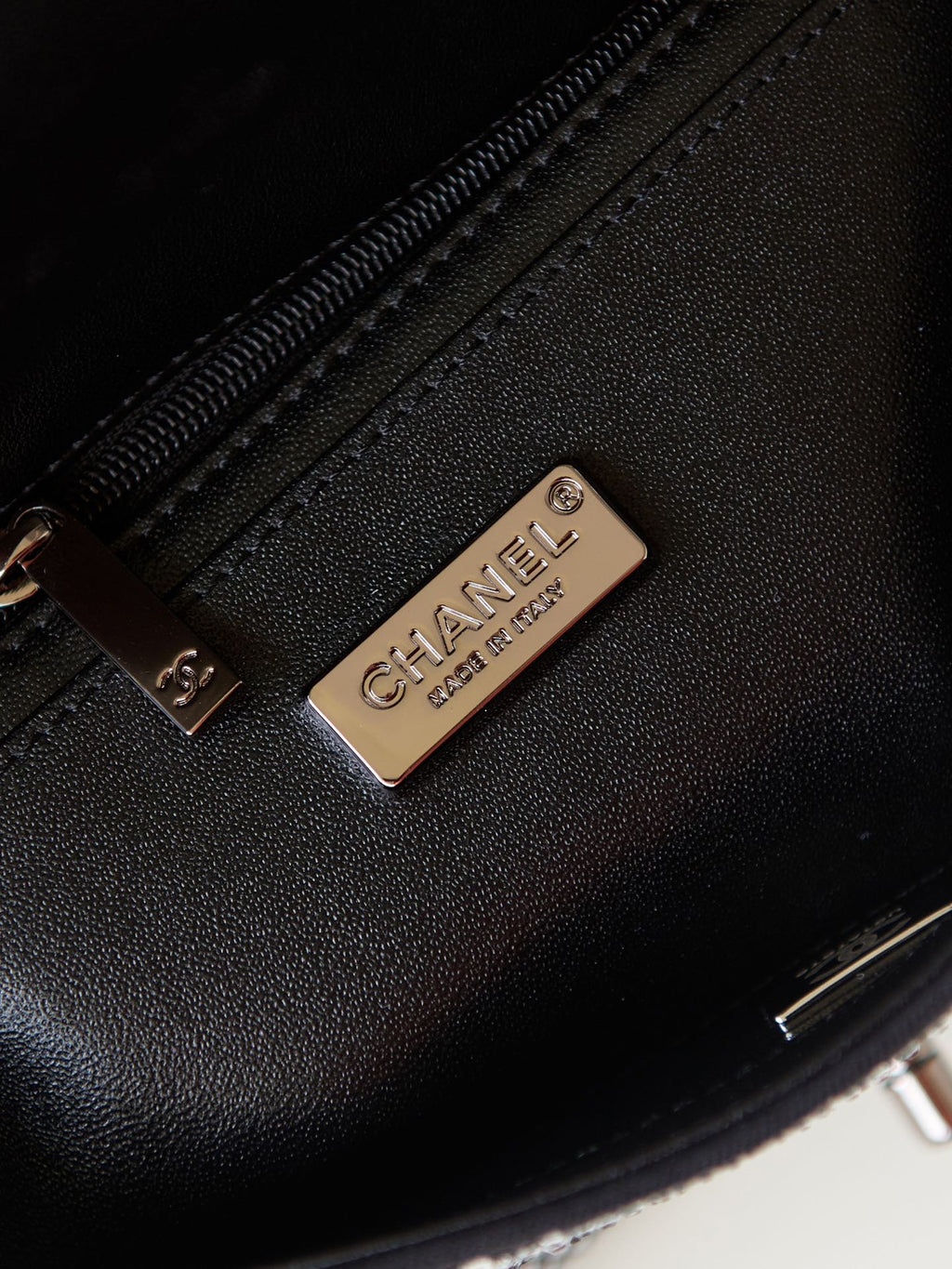 Chanel Classic Flap Crystal Embellished Black Mini Ruthenium Hardware