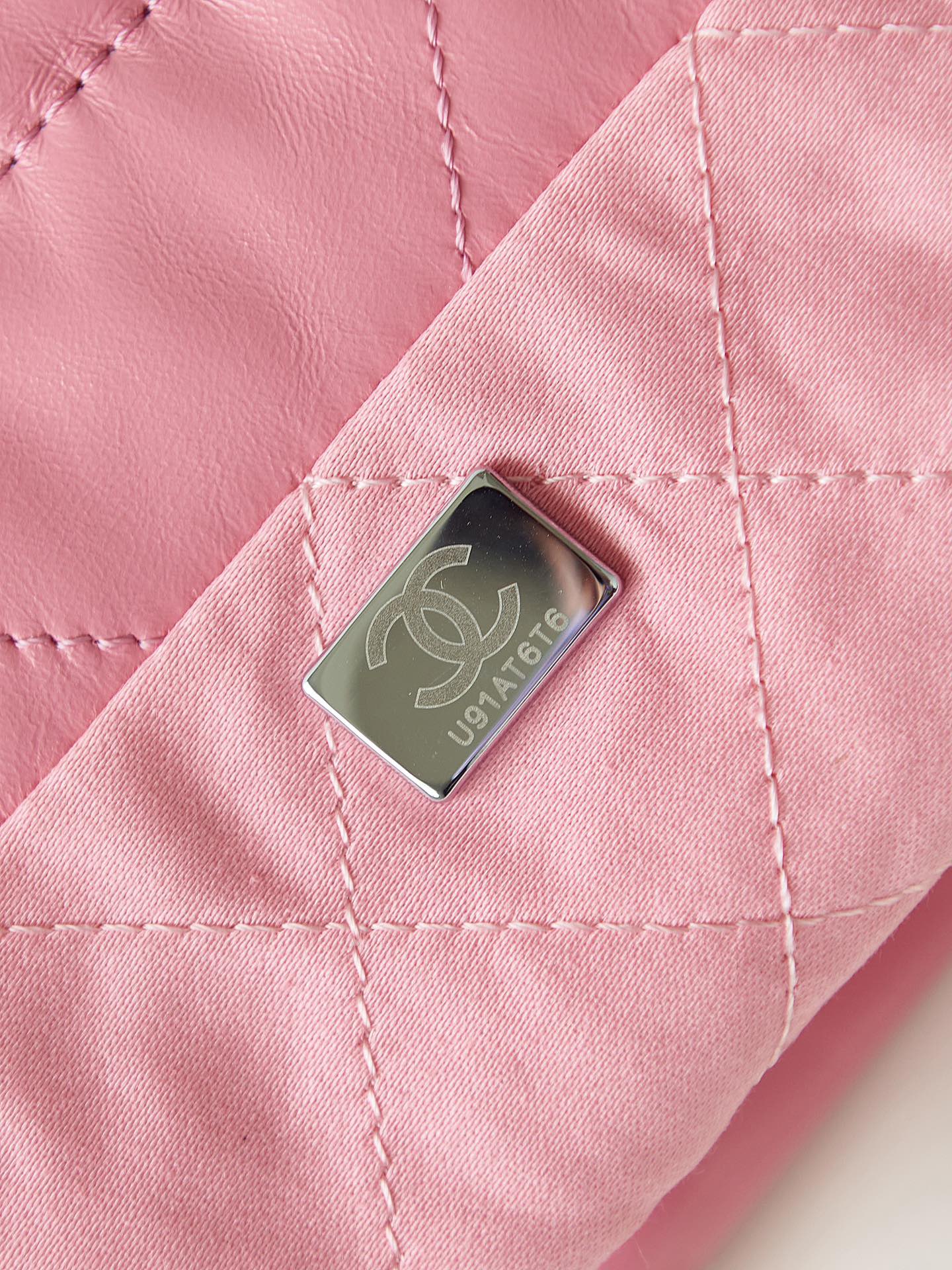 Chanel 22 Bag Pink Calfskin Mini Silver Hardware