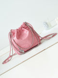 Chanel 22 Bag Pink Calfskin Mini Silver Hardware