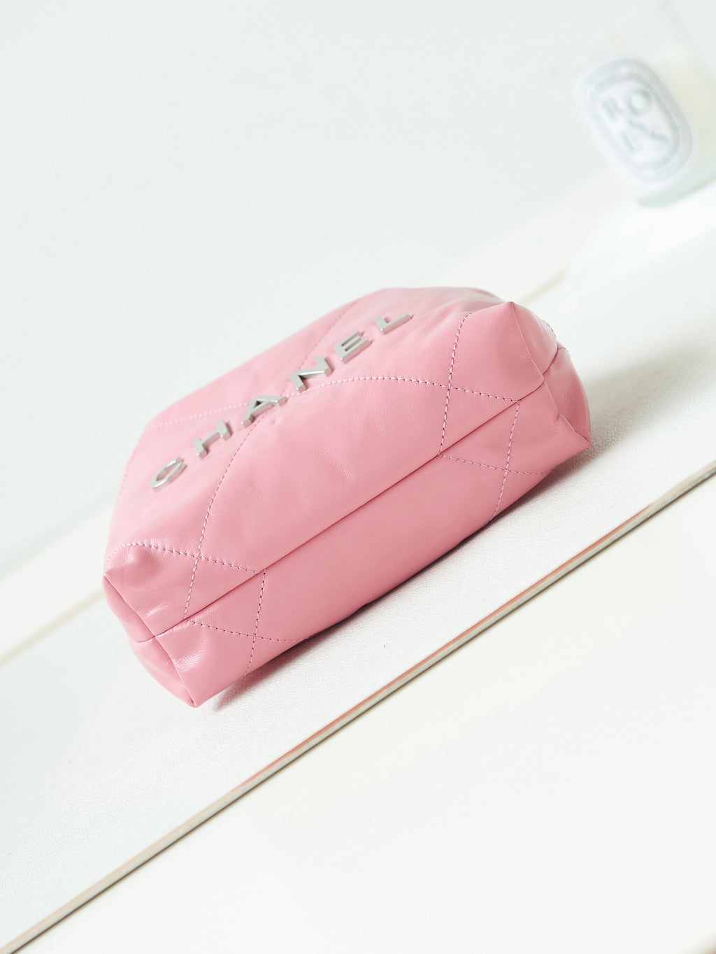 Chanel 22 Bag Pink Calfskin Mini Silver Hardware