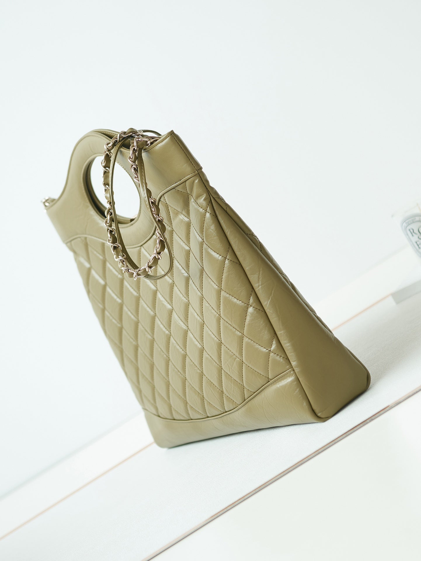 Chanel 31 Bag Olive Green Calfskin Large Gold Hardware