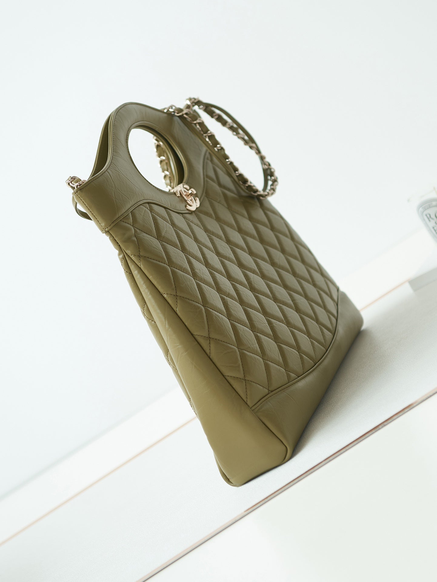 Chanel 31 Bag Olive Green Calfskin Large Gold Hardware