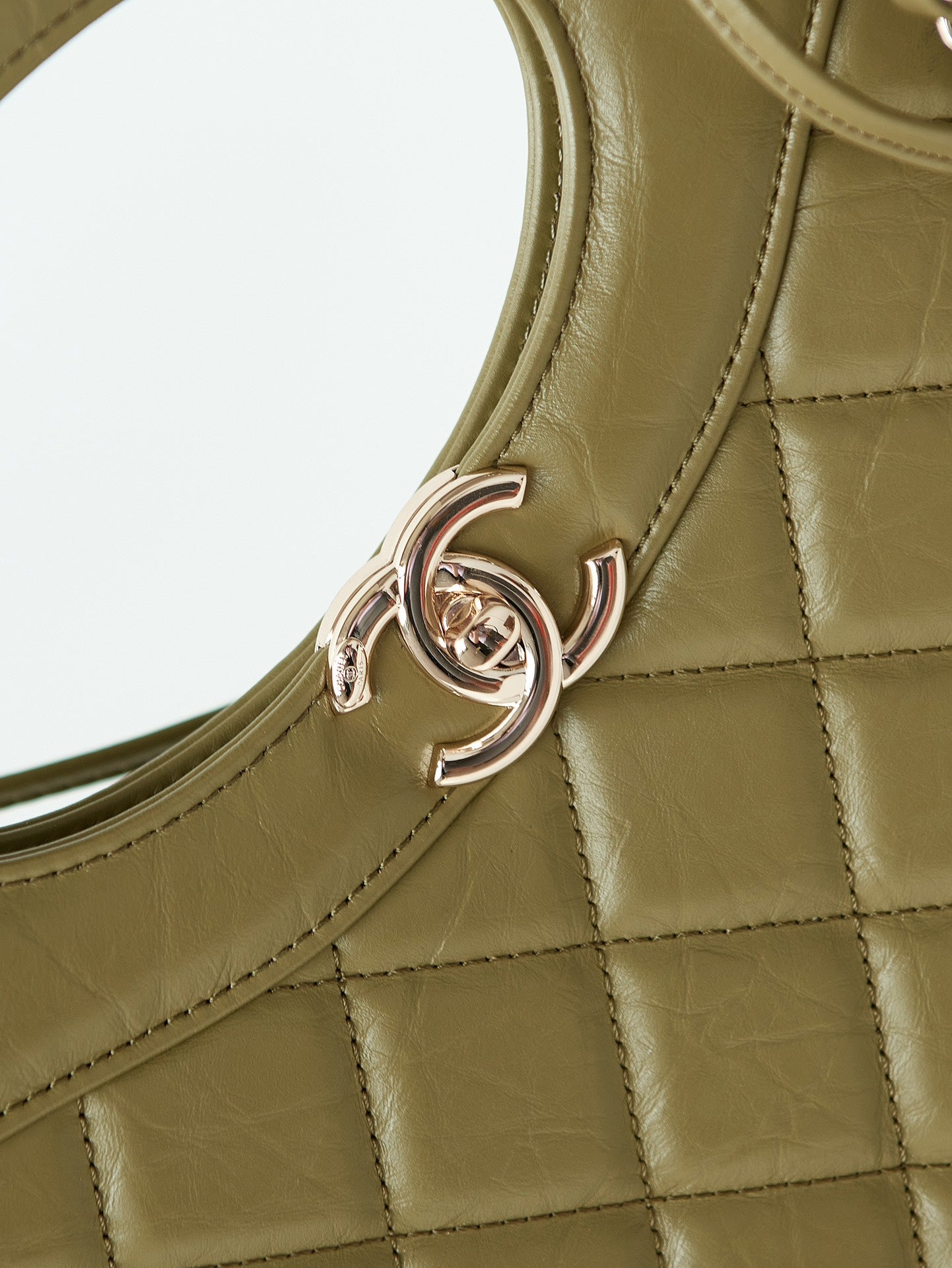 Chanel 31 Bag Olive Green Calfskin Large Gold Hardware