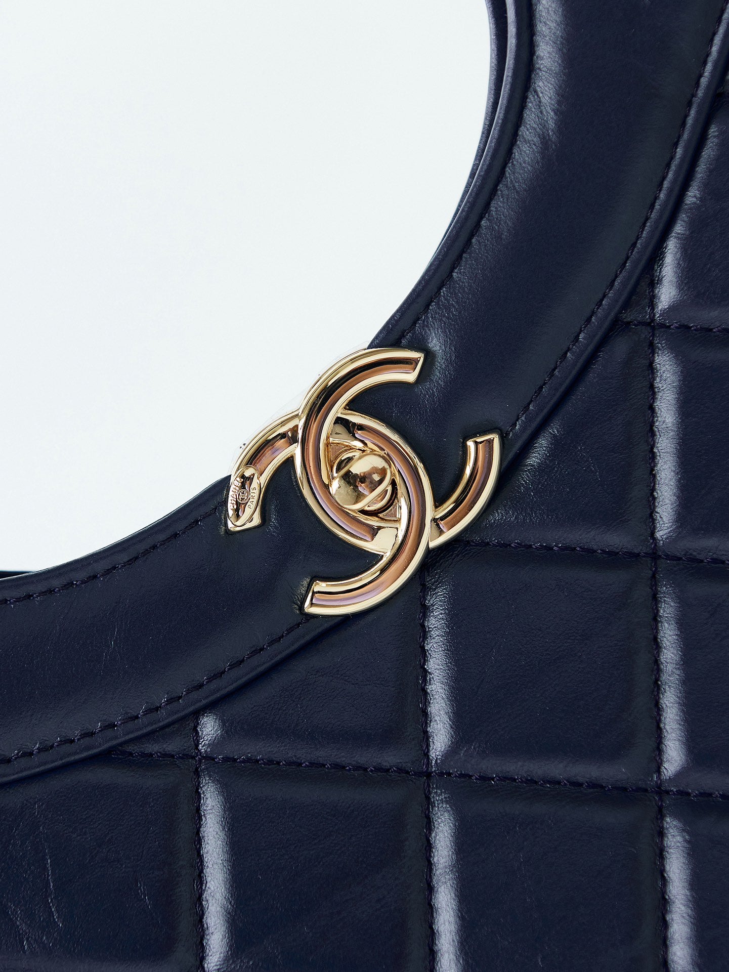 Chanel 31 Bag Navy Blue Lambskin Large Gold Hardware
