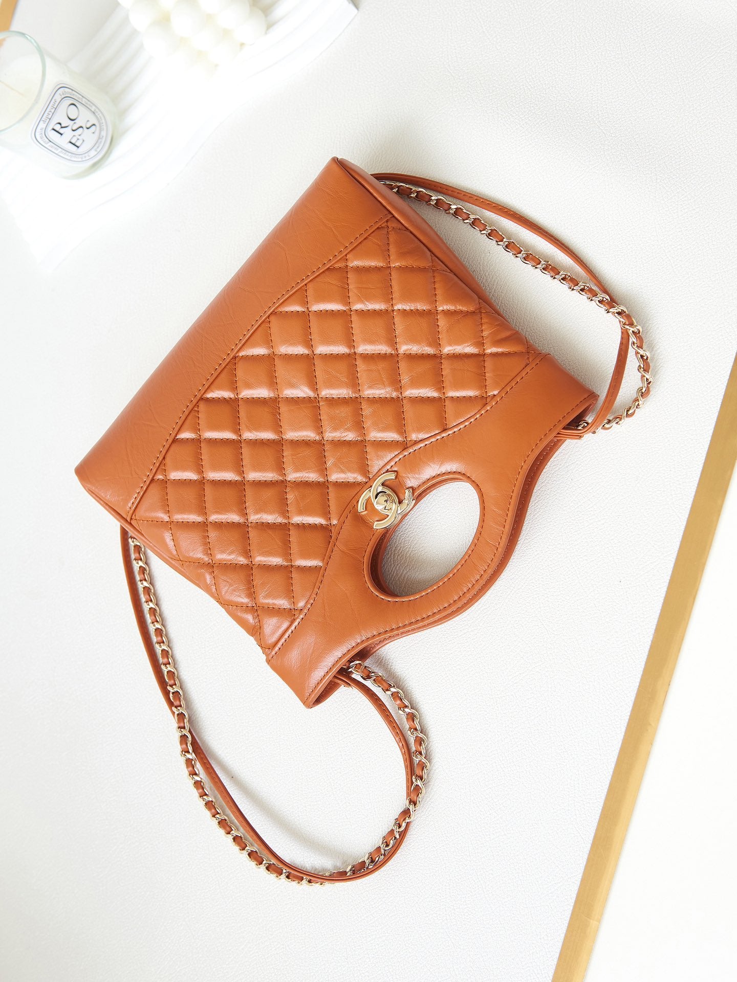 Chanel 31 Bag Caramel Tan Lambskin Mini Gold Hardware