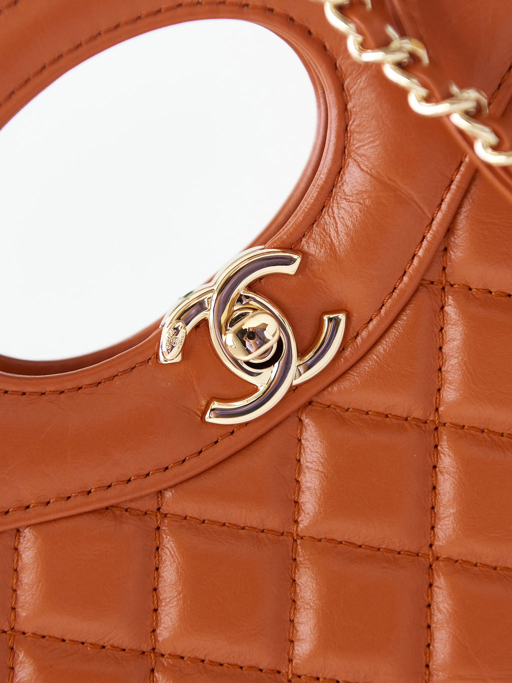 Chanel 31 Bag Caramel Tan Lambskin Mini Gold Hardware