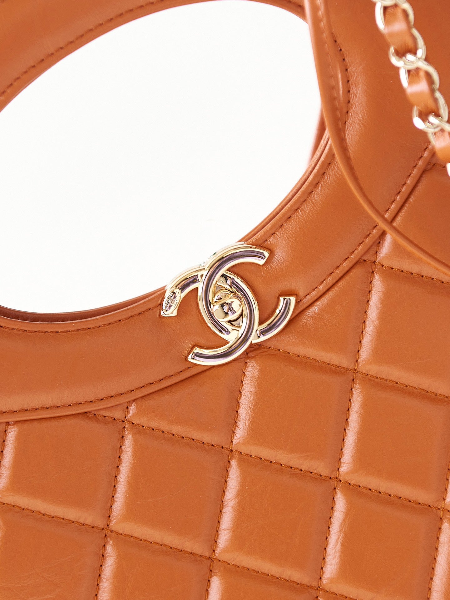 Chanel 31 Bag Caramel Brown Lambskin Large Gold Hardware