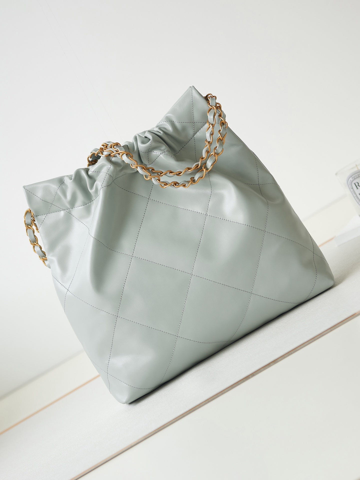 Chanel 22 Bag Mint Green Calfskin Large Gold Hardware