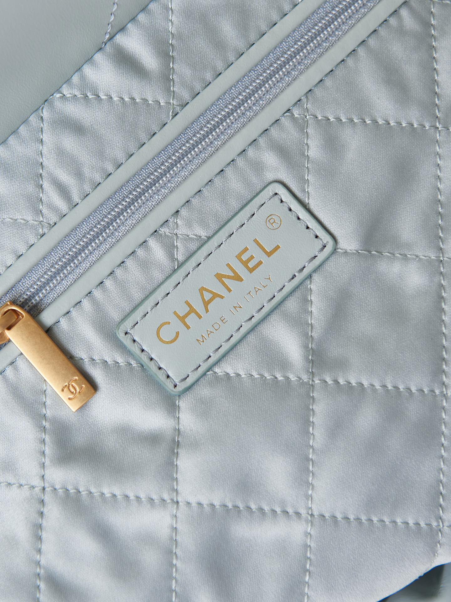 Chanel 22 Bag Mint Green Calfskin Large Gold Hardware