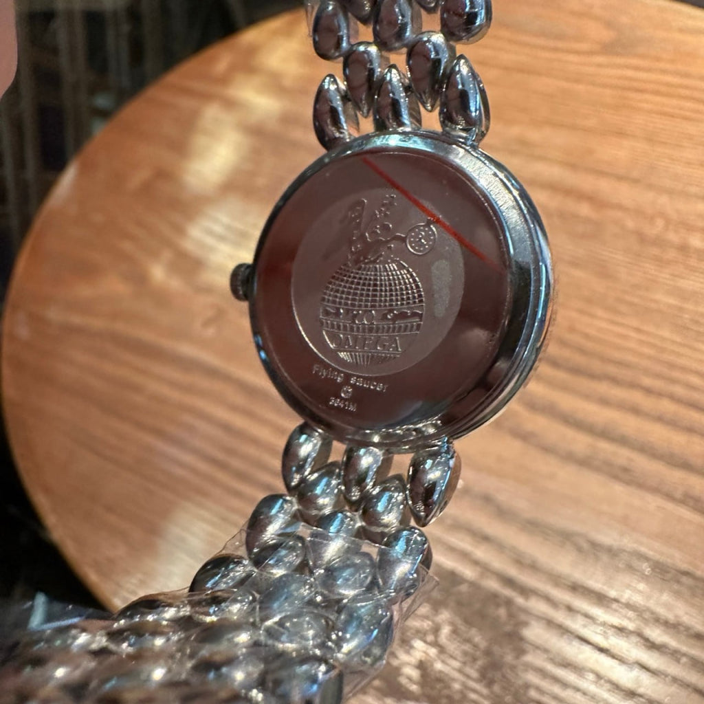 Omega De Ville Prestige Co-Axial Chronometer Black Starry Sky Dial Diamond Markers Roman Numerals Rose Gold Hands Panther Bracelet Ladies Watch (Custom)