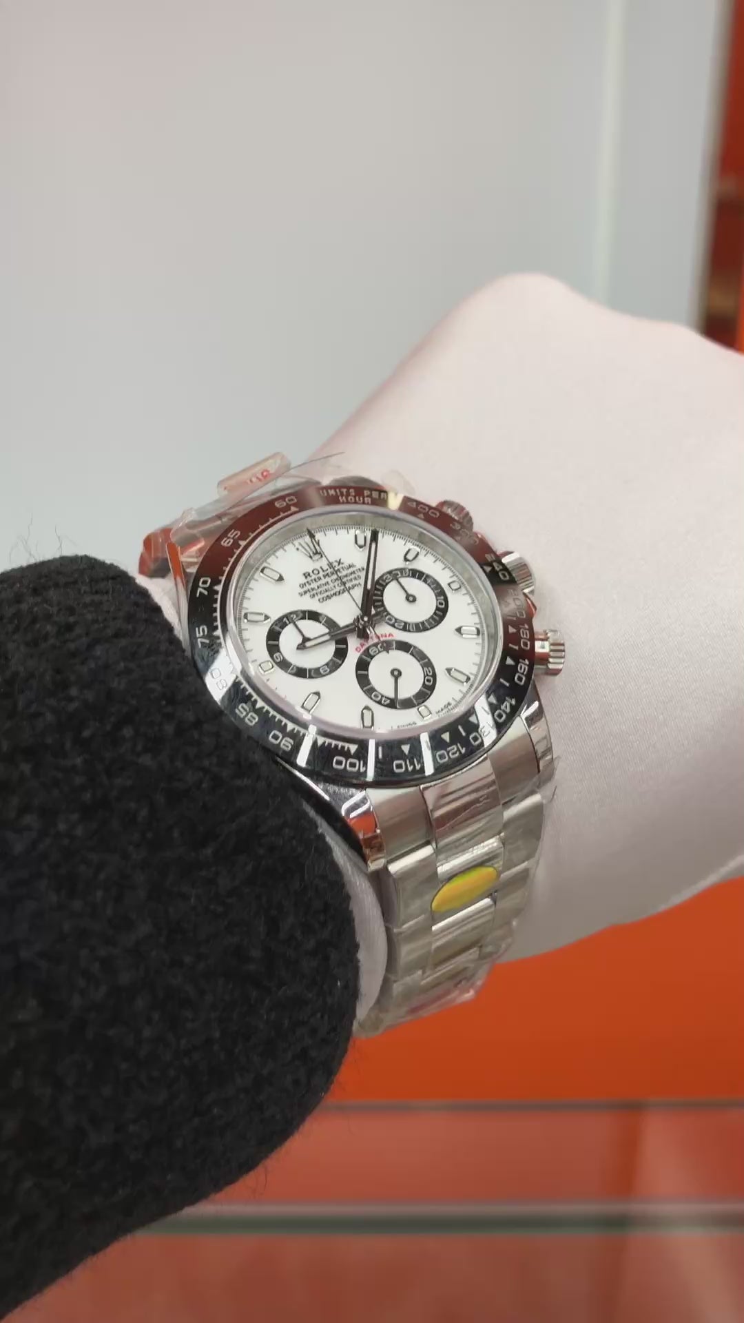 Rolex Daytona Chronograph Black Ceramic Bezel White Dial (Custom)