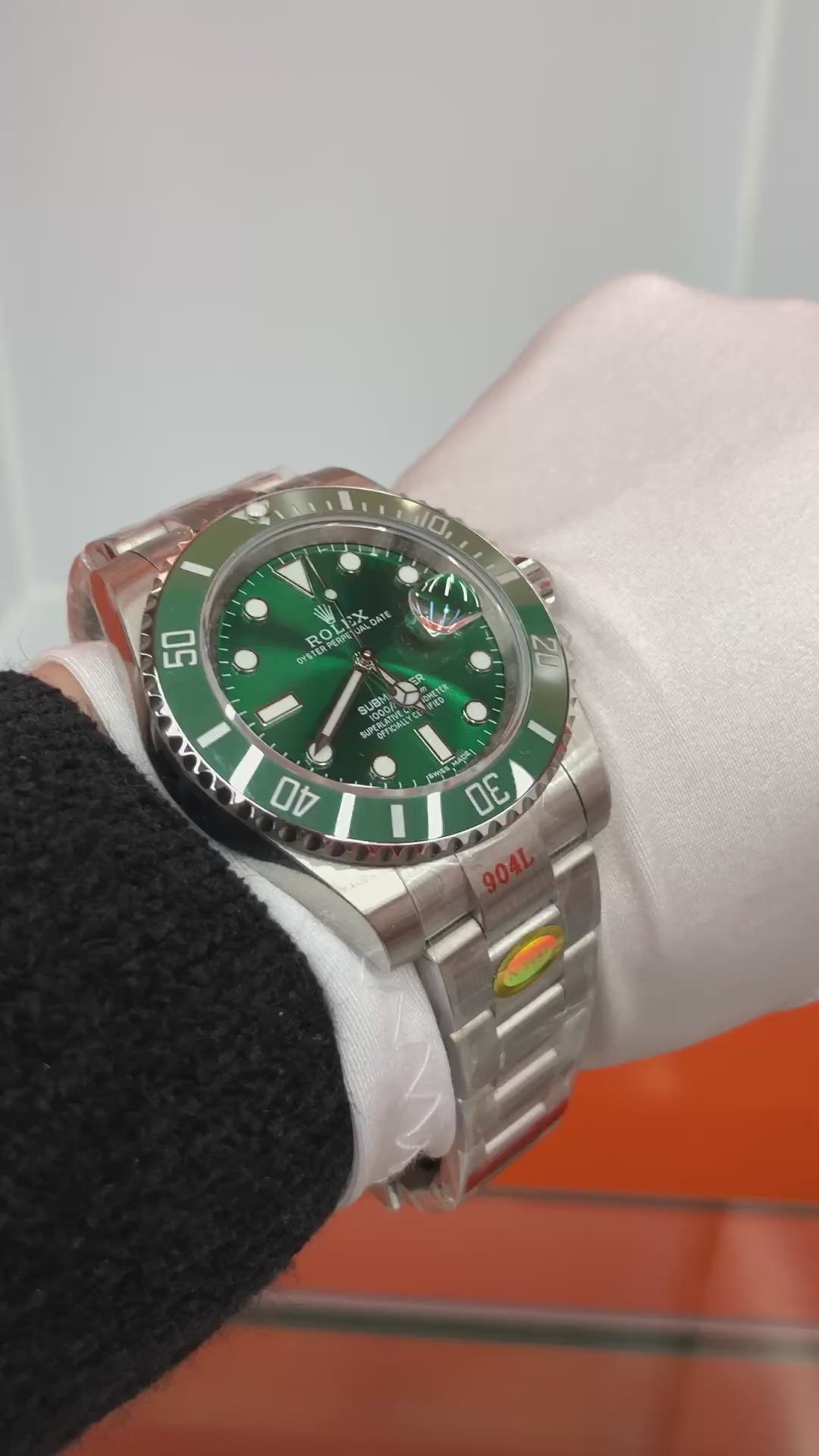 Rolex Submariner Date "Hulk" Green Ceramic Bezel Green Dial Stainless Steel Watch (Custom)